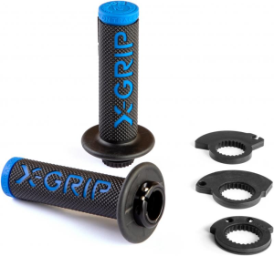 X-GRIP BRAAAAP GRIPS LOCK-ON BLACK-BLUE LOCK-ON-TYPE