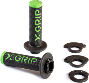 X-GRIP BRAAAAP GRIPS LOCK-ON BLACK-GREEN LOCK-ON-TYPE