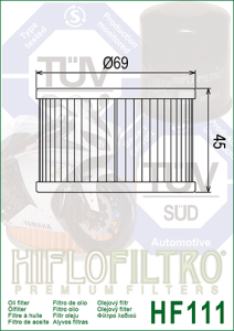 HF111 HiFlo oljefilter