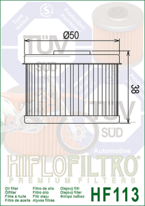 HF113 HiFlo oljefilter