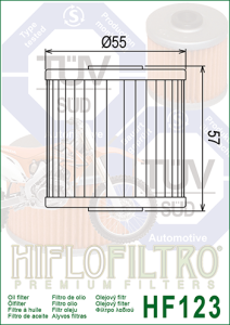 HF123 HiFlo oljefilter