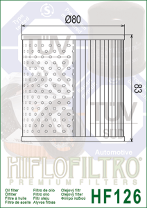 HF126 HiFlo oljefilter
