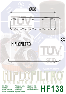 HF138 HiFlo oljefilter