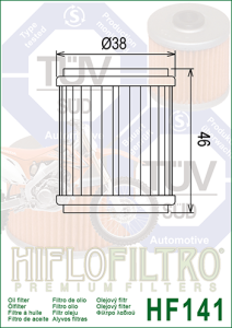 HF141 HiFlo oljefilter