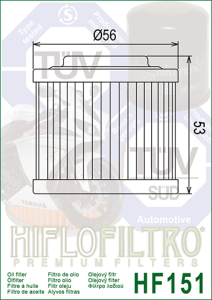 HF151 HiFlo oljefilter