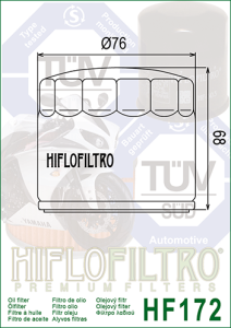HF172C HiFlo oljefilter krom