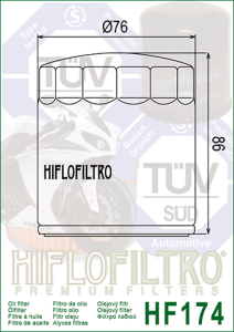 HF174B Hiflo oljefilter