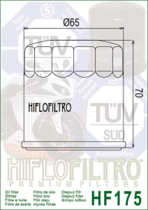 HF175 HiFlo oljefilter