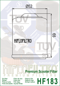 HF183 HiFlo oljefilter