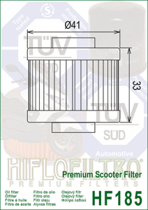 HF185 HiFlo oljefilter