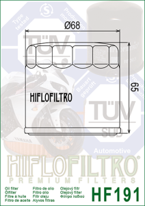 HF191 HiFlo oljefilter