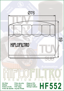 HF552 HIFLO oljefilter