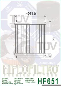 HF651 HiFlo oljefilter