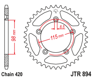 JTR894 Supersprox / JT Rear sprocket