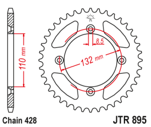 JTR895 Supersprox / JT Bakdrev Stål