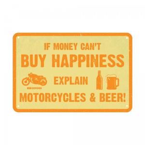 Garage Metal Sign: BUY HAPPINESS