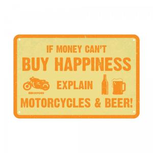 Garage Metal Sign: BUY HAPPINESS