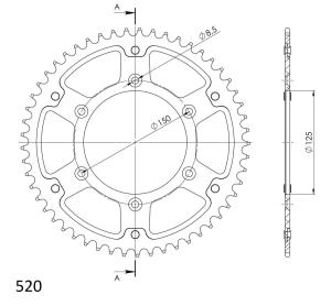 RST-990 Supersprox Steel Rear sprocket