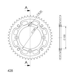 RST-998 Supersprox Alu Rear sprocket