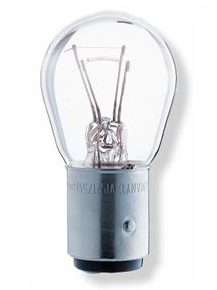 Glödlampa,orange 12V 8/23W dubbelpolig BAY15D. Pas
