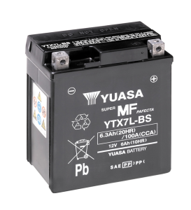 YUASA batteri YTX7L-BS  (CP) Inkl syra