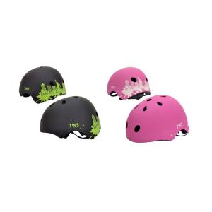 TWS York Bmx/skate hjälm 53-55cm Rosa-vit