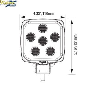 VISION X VL SERIES FYRKANTIG 9-LED 45W W/DT ADR