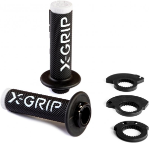 X-GRIP BRAAAAP GRIPS LOCK-ON BLACK-WHITE LOCK-ON-TYPE