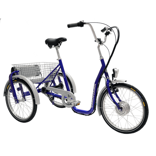 Monark 3-hjulig cykel 3-vxl Eldrift Blå