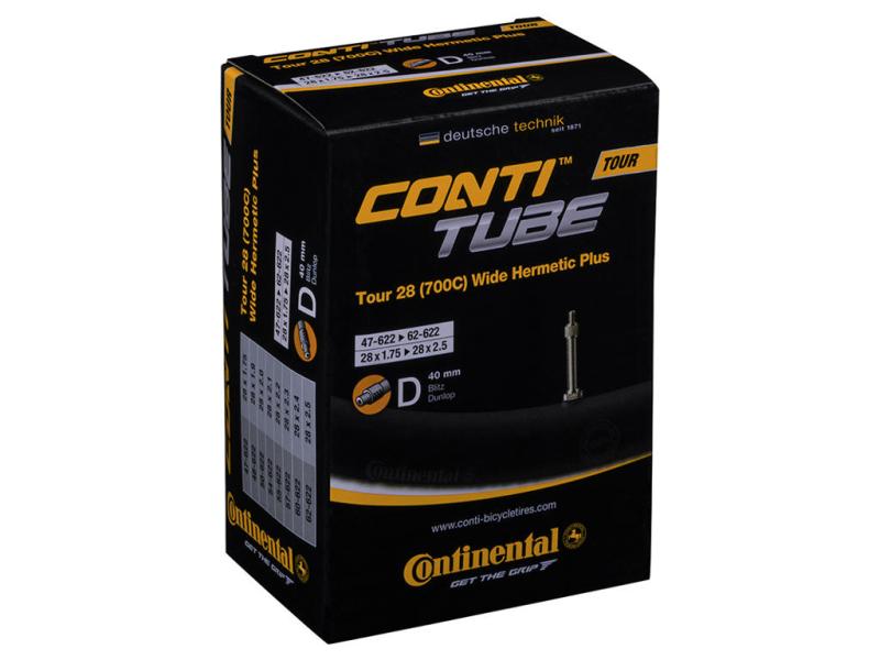 Slang Continental Tour Hermetic Plus Cykelventil 40mm 47/62-622mm