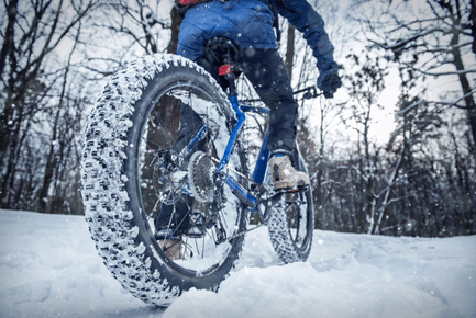 Byte till vinterdäck på cykel