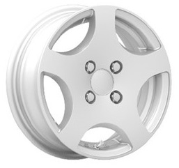 Släpvagnsfälg Alu 5Jx13 tum Silver 4/100