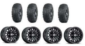 Komplett hjulpaket ITP Ultracross 27" + ITP SS316 BLACK OPS 12" 4/110
