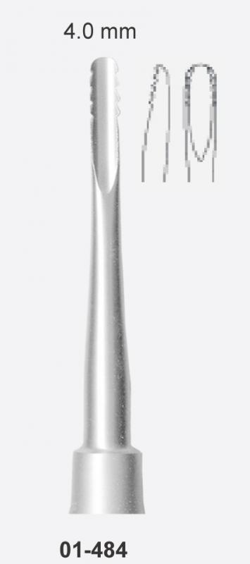 Tooth Elevator, Lindo-levian Serrated, 4.0 mm - Straight