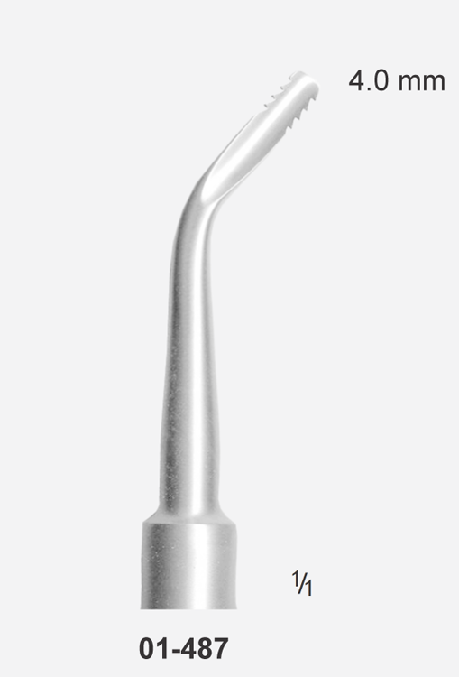 Tooth Elevator, Lindo-levian Serrated, 4 mm - Left
