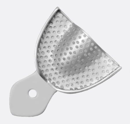 Impression Tray, Partial denture perforated with Rim Upper XS