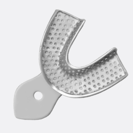 Impression Tray, Partial denture perforated with Rim Lower XS