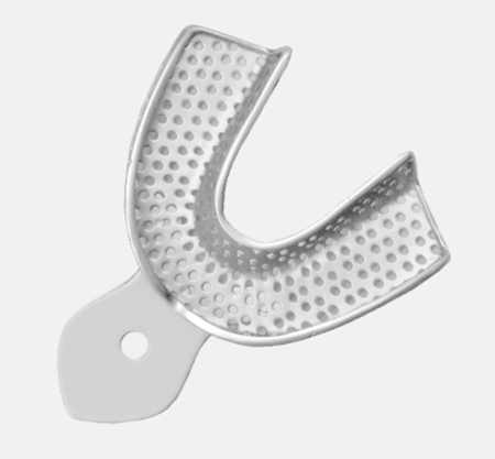 Impression Tray, Partial denture perforated with Rim Lower M