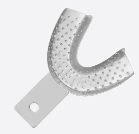 Impression Tray, Partial denture perforated without Rim Lower XS