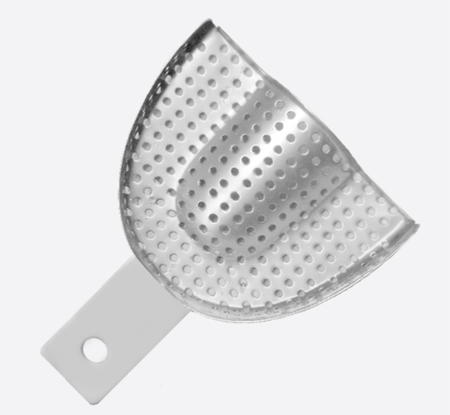 Impression Tray, Partial denture perforated without Rim Upper L