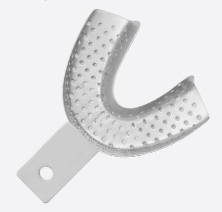 Impression Tray, Partial denture perforated without Rim Lower XL