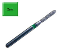 Diamond Drill 880 FG012 Green, Round end Cylinder 4st/fp