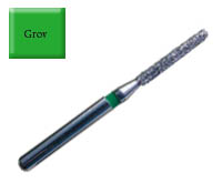 Diamond Drill 881 FG010 Green, Round end Cylinder 4st/fp