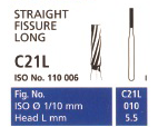 Straight fissure Bur Long FG 010, 6-8 bladed