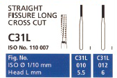 Straight fissure Bur Long Cross cut FG 010 6-8 bladed