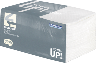 Servett Monoart plastad 2-lagers 33x45cm Vit 500st