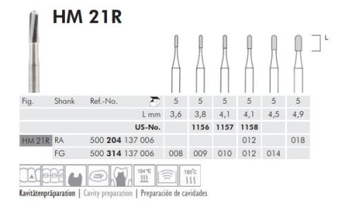 Vst HM Borr 21R 204 012 5st