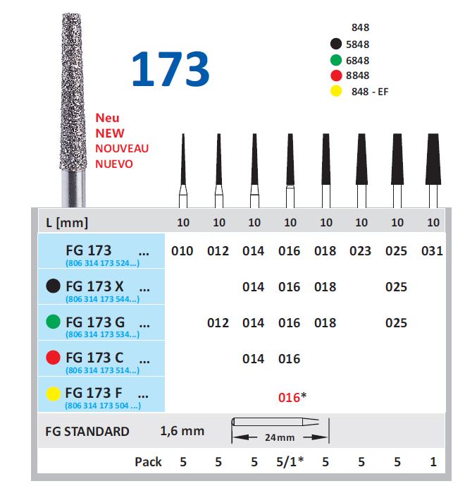 Fg Diamantborr 173 016 X x-grov 5st