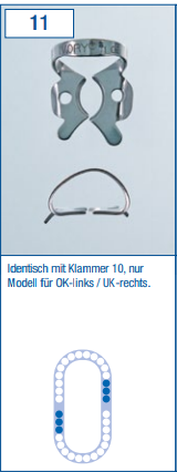 Kofferdamklammer Ivory 11