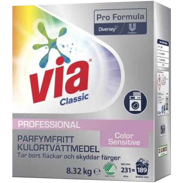 Tvättmedel Via Pro Formula Color Sensitive S 8,32kg
